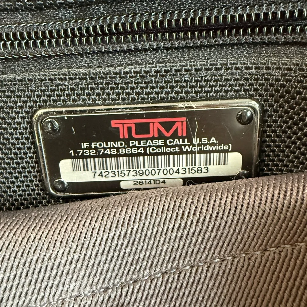 Tumi Alpha 26141D4 Black Expandable Large Dual Handle Briefcase Travel Bag